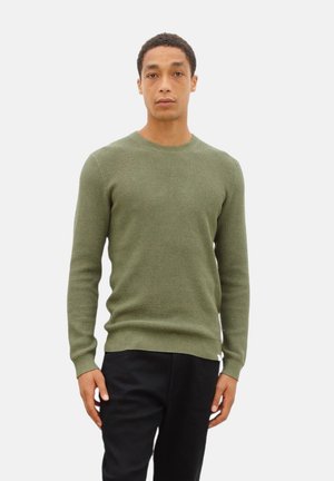 Strickpullover - oliv