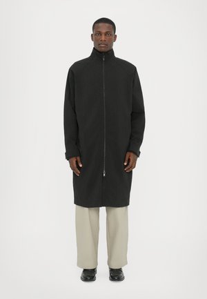 LONG TRACK JACKET - Gabardina - anthracite black