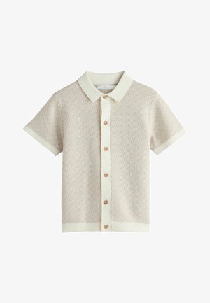 Next, REGULAR FIT - BUTTON THROUGH - Chemise - ecru geo