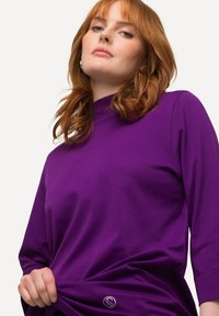 Ulla Popken CLASSIC STEHKRAGEN 3/4-ARM - Langarmshirt - purple