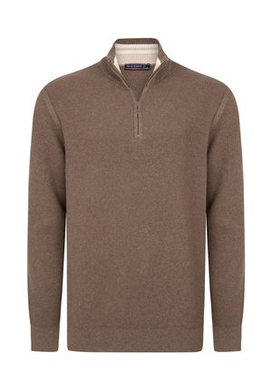 HALF-ZIP - Striktrøje - brown