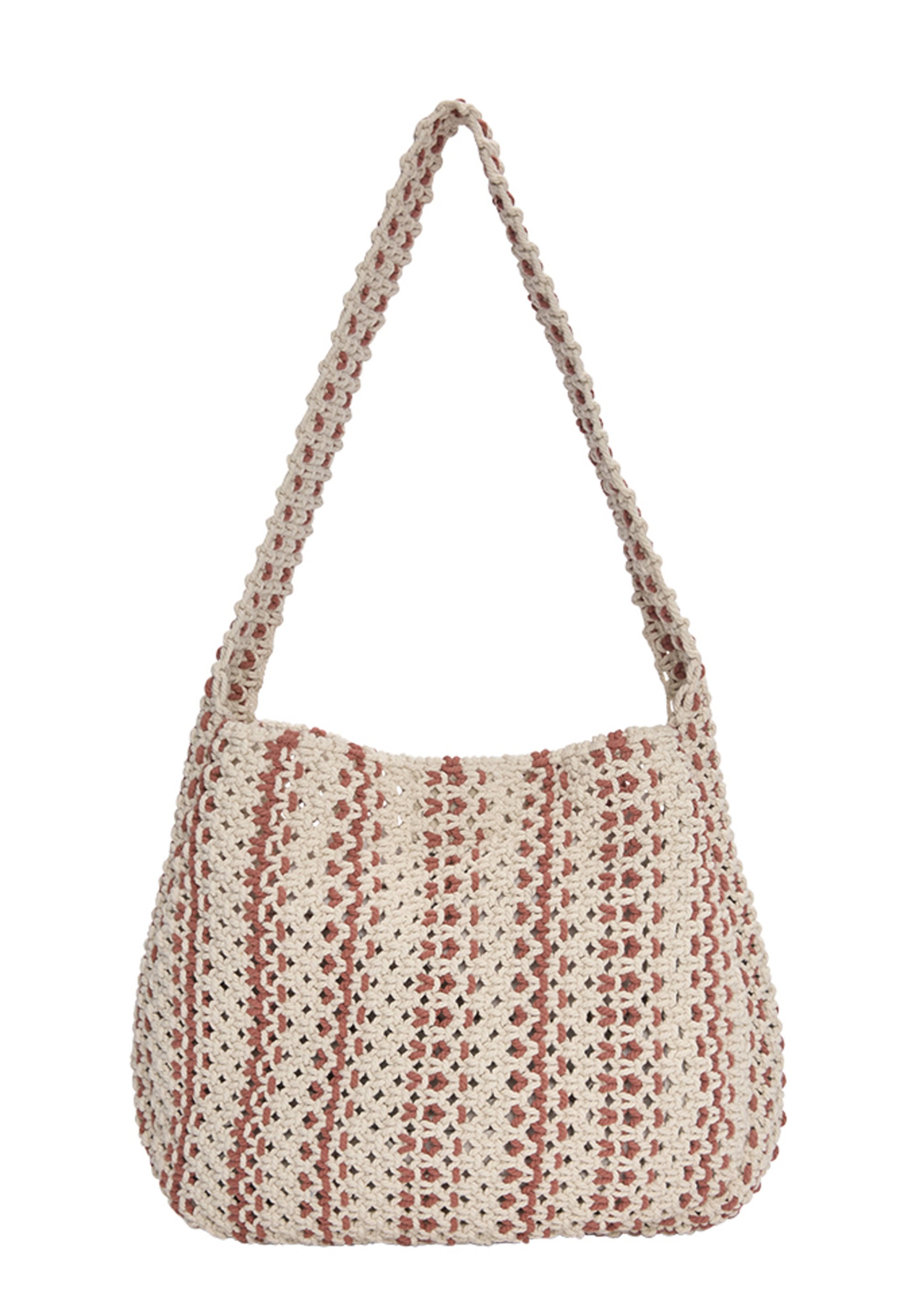 PULL&BEAR MACRAMÉ STRIPED - Handtasche - beige - Zalando.de