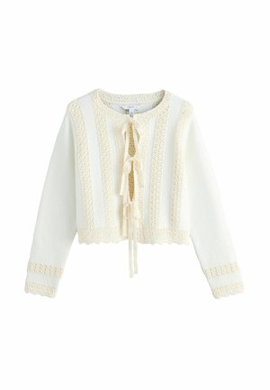 REGULAR FIT - TIE - Kardigán - ecru