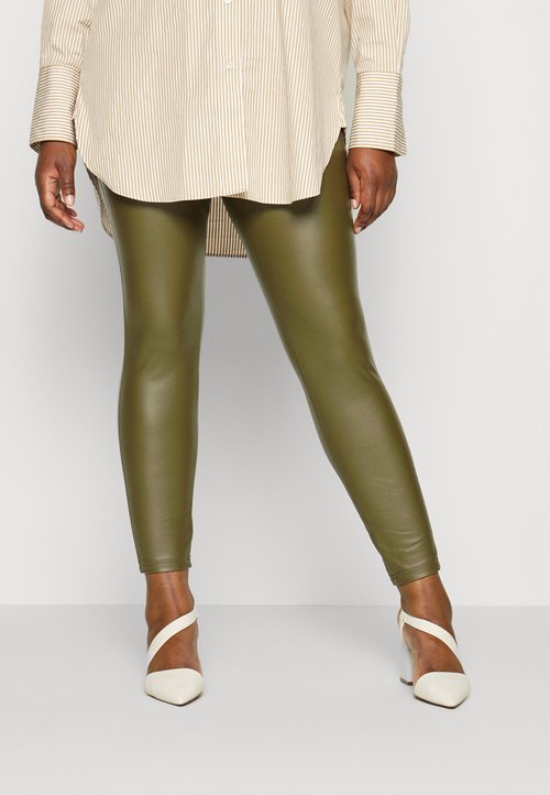 Objbelle Coated Leggings Forest Night