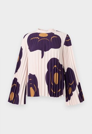 Marimekko DUURI TUMMA - Bluza - light pink/dark violet/brown