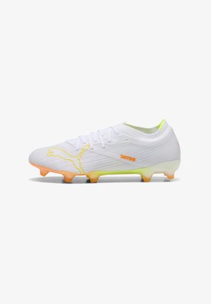Puma, ULTRA NITRO 7 MATCH WHITE FG UNISEX - Voetbalschoenen voor kunstgras - puma white-yellow alert-heat fire