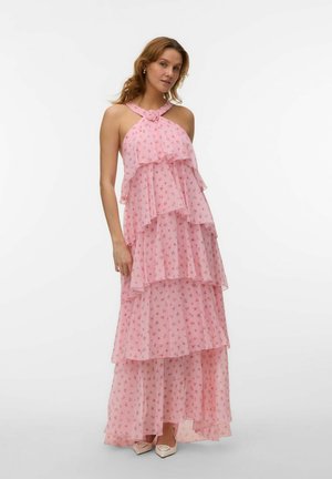 Vero Moda VMFELICIA RUFFLE MAXI - Alkalmi viselet - bonbon