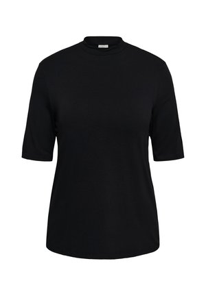 Kaffe Curve, KCLIMA TURTLENECK - Základné tričko - black deep