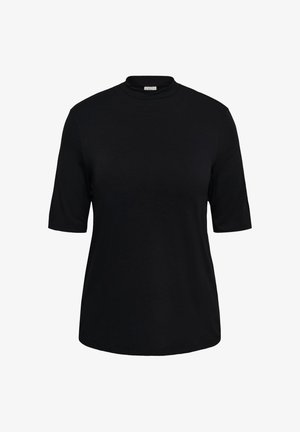 Kaffe Curve, KCLIMA TURTLENECK - Základné tričko - black deep