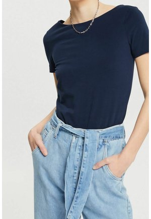 T-shirt basic - mottled dark blue