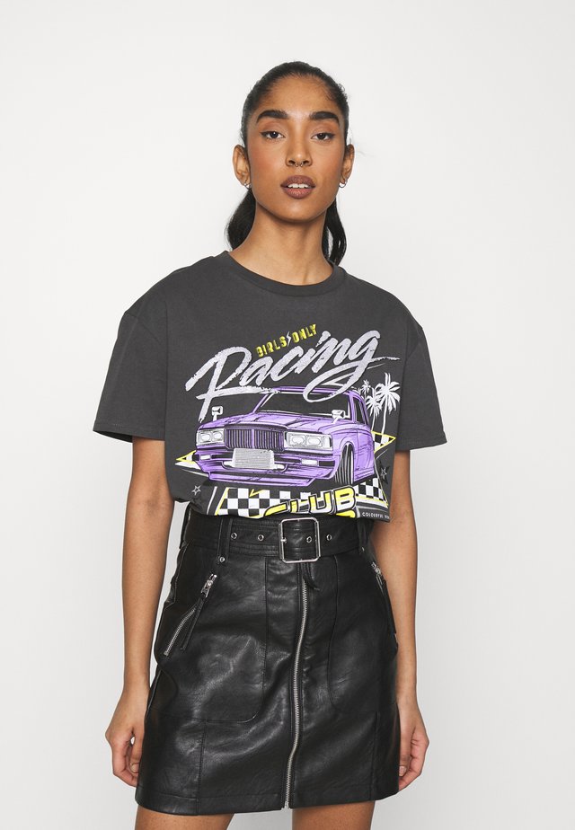 RACE CLUB LOOSE FIT TEE - T-shirt print - black