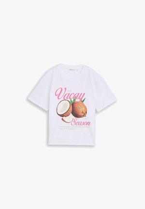 TOM TAILOR DENIM, TOM TAILOR DENIM T-SHIRT BOXY FIT T-SHIRT MIT PRINT - T-shirt imprimé - white