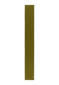 Olivgrünes Baumwoll-Yogamatte mit strukturierter Oberfläche, langrechteckiger Form und einem kleinen weißen Logo in der unteren Ecke.
