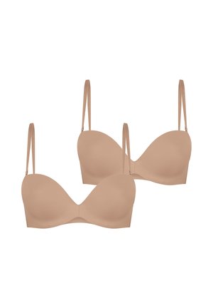 2-PACK STEPY SOFT - Stropløse & variable BH'er - smooth beige