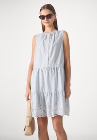 GAP TIERED - Skjortekjole - blue stripe