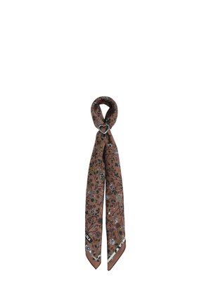 BIMBA Y LOLA, BIMBA Y LOLA PAÑUELO CHARM FLORES ENCAJE MARRÓN - Bufanda - marron