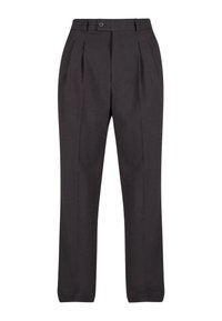 DOUBLE PLEATED PANTS - Broek - black