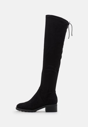 Overkneeskor - black