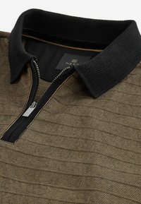 Next ZIP NECK SMART REGULAR FIT - Polosärk - bronze black