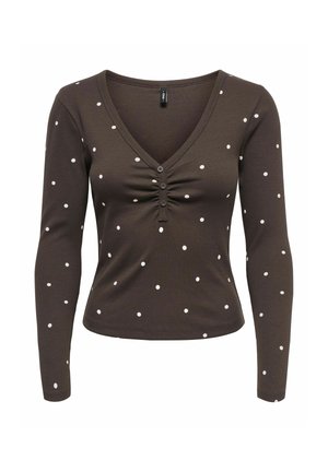 ONLY, TOP ONLFENJA TOP - T-shirt à manches longues - coffee bean