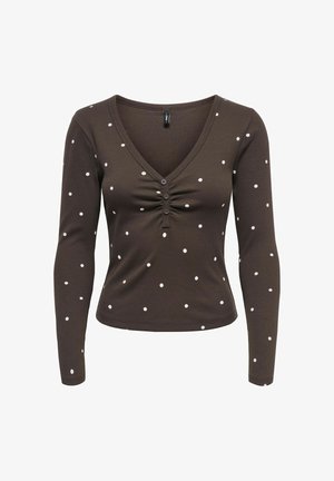 ONLY, TOP ONLFENJA TOP - T-shirt à manches longues - coffee bean