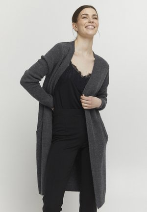 BYMIRELLE - Strickjacke - blackened pearl melange