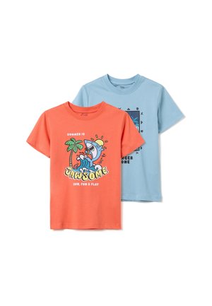 2 PACK - Print T-shirt - orange sky blue