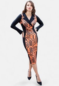 HotSquash COLLAR DETAIL - Pārliekama kleita - orange   black
