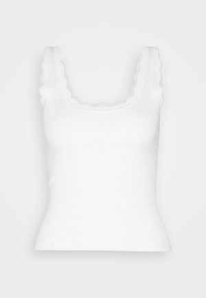 JDY JDYNANNA SCALLOP EDGE - Top - cloud dancer