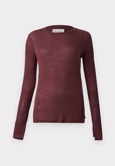 CLOSED LONGSLEEVE - Top s dlhým rukávom - dark raisin red
