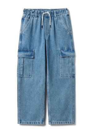 BLEND WITH CARGO POCKETS - Jeans Relaxed Fit - denim blue
