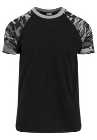 Urban Classics RAGLAN T-shirt white/black/blanc CONTRAST imprimé - 