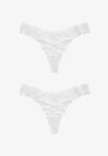 LACE THONG 2 PACK. - - String - white