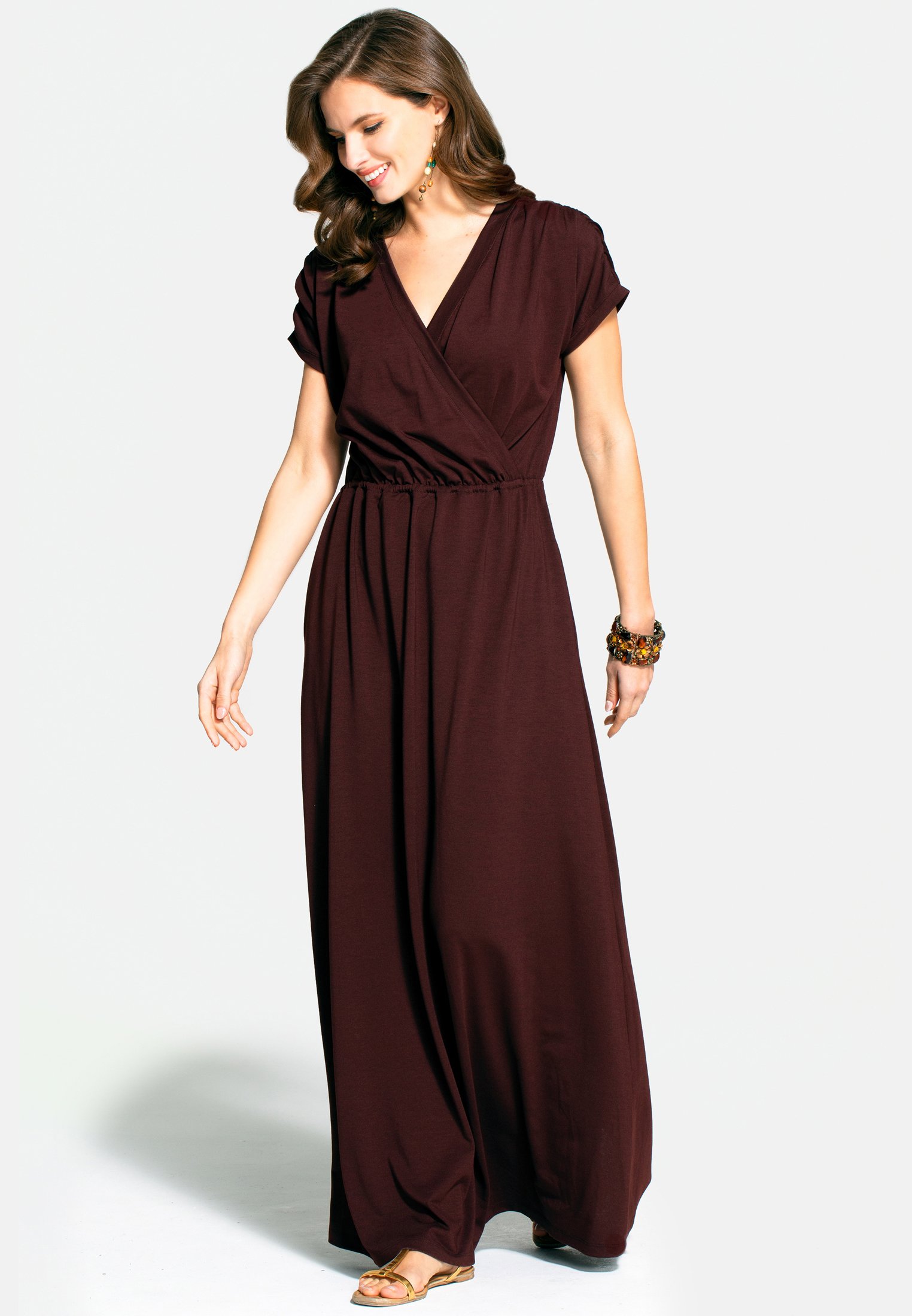robe longue marron