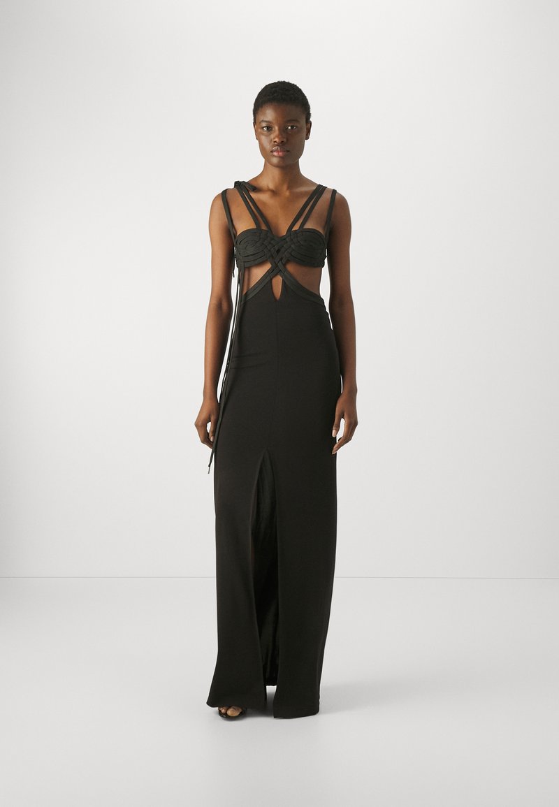 Abito Da Sera Pinko Capezzana - Crepe Tecnico Con Tulle E Strass, Vestito Elegante Donna - Foto 3