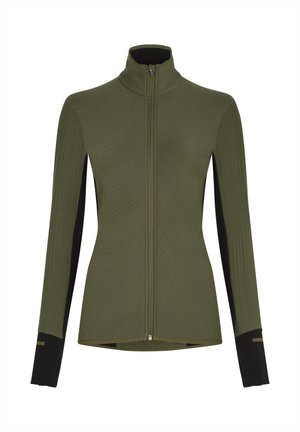 icebreaker MERINO DESCENDER ZIP - Zip-up sweatshirt - loden black cb
