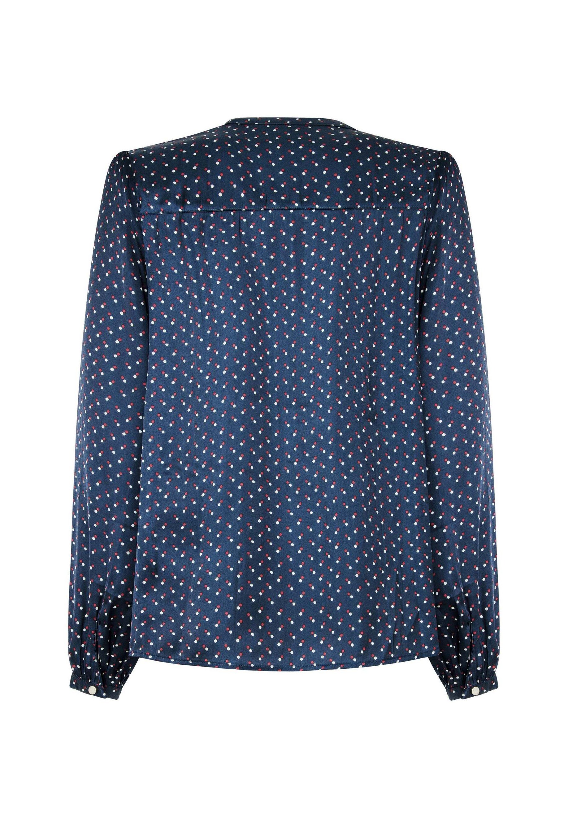 navy polka dot blouse uk