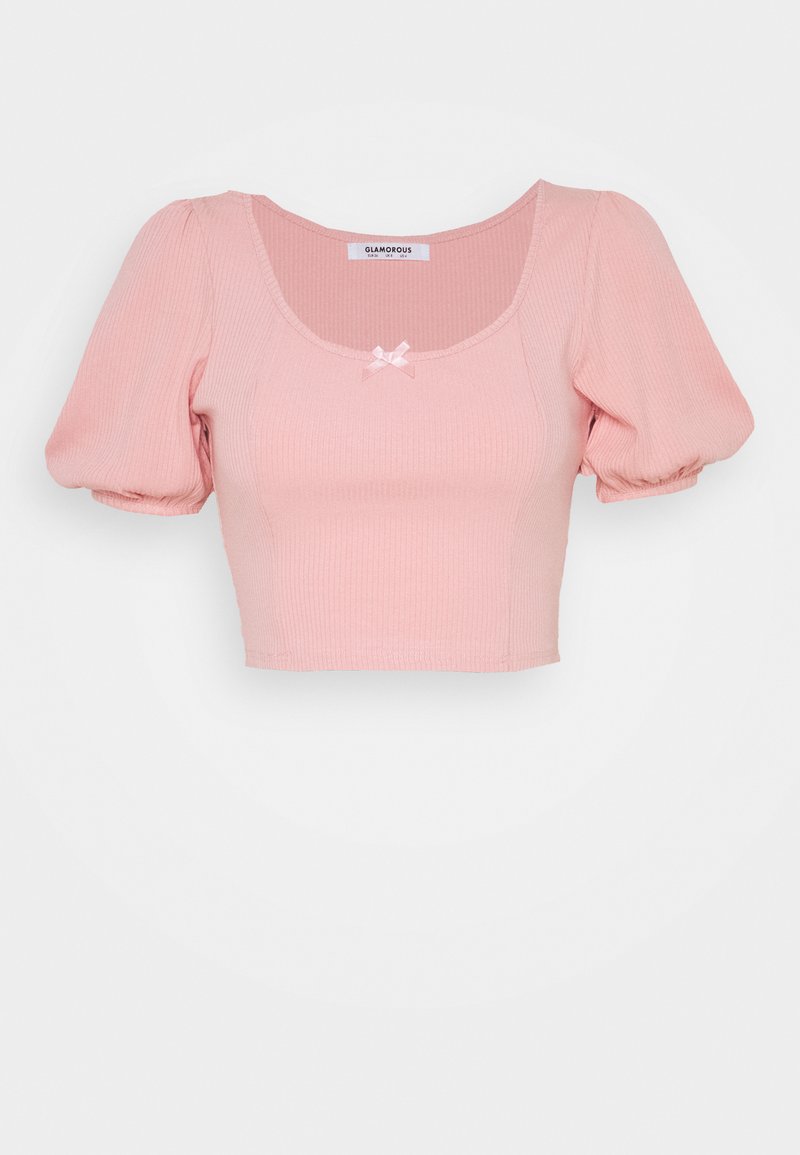 Glamorous T-shirt print donkerroze Glamorous T-shirt print donkerroze