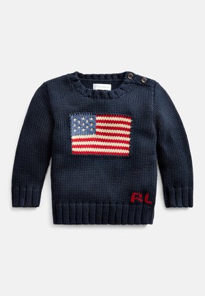 Polo Ralph Lauren THE ICONIC FLAG SWEATER 0-2Y - Πουλόβερ - hunter navy