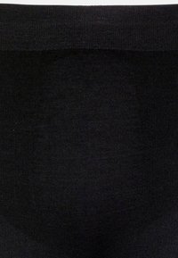 Black fabric tights featuring a seamless design, smooth texture, and a high waistband. Suitable for various outfits and occasion.