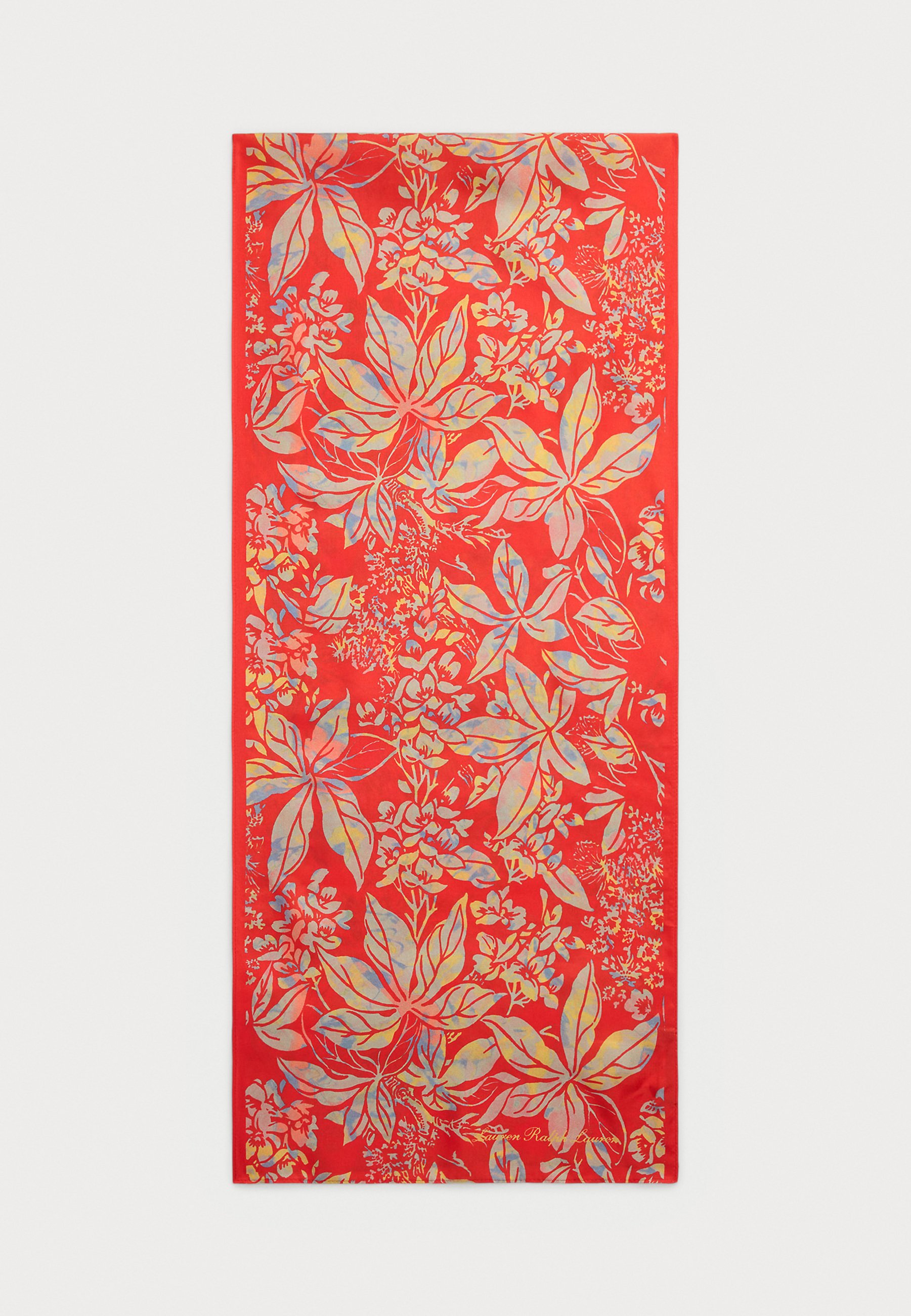 *Ralph Lauren Collection Orange Sherbet Watercolor Floral Oblong Silk Scarf Ralph Lauren Collection Purple Label Equestrian Horse Silk  main image 4