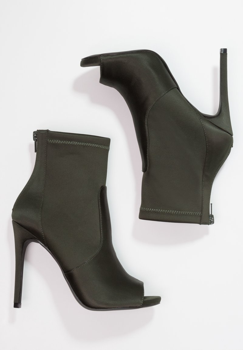 New Look Bottines à talons hauts khaki/kaki (Seconde main