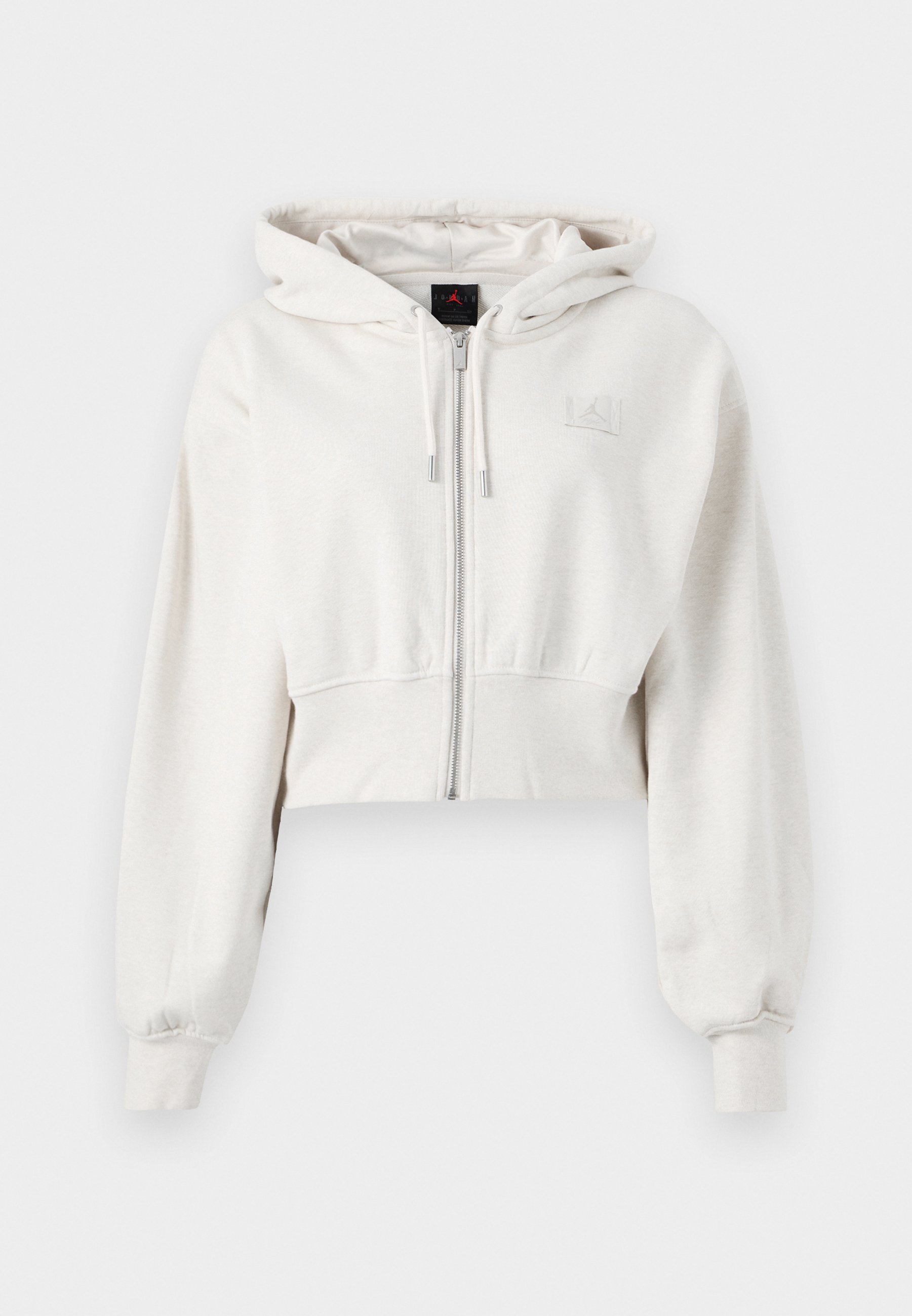 Jordan FT FZ MOD CROP - Zip-up sweatshirt - light grey