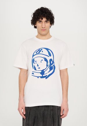 CRACKED FLOCK PRINT ASTRO - T-shirts med print - white