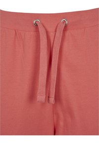 Urban Classics LADIES OPEN EDGE TERRY TURN UP PANTS - Tréningruha alsók - coral