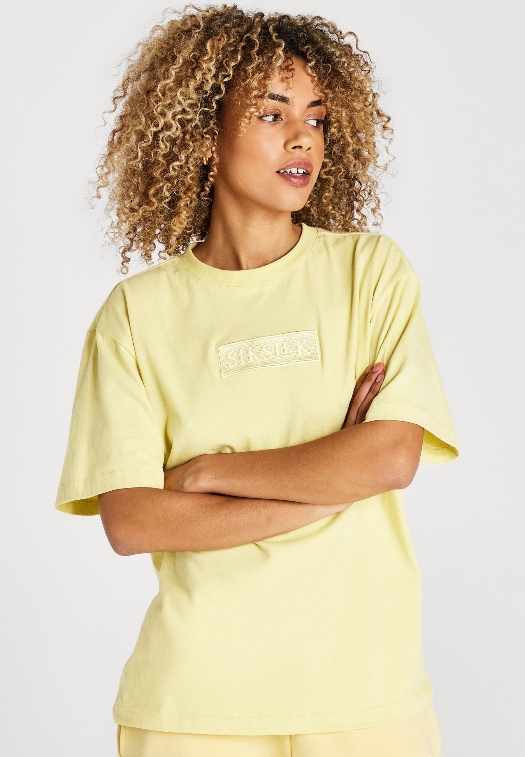 SIKSILK ESSENTIAL TEE - Camiseta básica - yellow/amarillo - Zalando.es