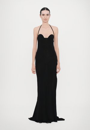LONG DRESS WITH SLIT - Occasion wear - black