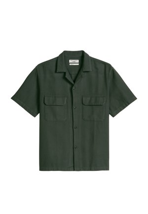 Marc O'Polo DENIM, MARC O'POLO DENIM KURZARM-HEMD REGULAR MIT FEINER STRUKTUR - Overhemd - moss green