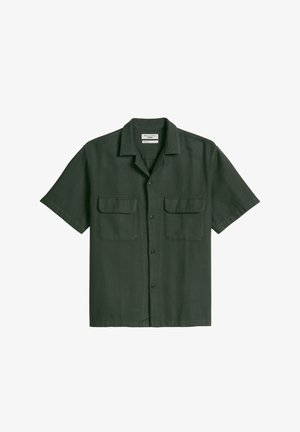 Marc O'Polo DENIM, MARC O'POLO DENIM KURZARM-HEMD REGULAR MIT FEINER STRUKTUR - Overhemd - moss green