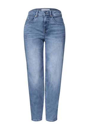 Street One, HIGH WAIST BARREL LEG JEANS IM LOOSE FIT - Jeans fuselé - light blue washed